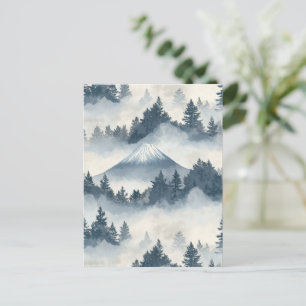 Nevelige Pieken – Waterverf Berglandschap (2) Briefkaart