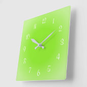 Nevelige Randen Groen Bevroren Design Zachte Kleur Vierkante Klok (Hoek)