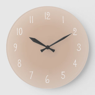 Nevelige Randen Rosé Beige Matglazen Design Kleurk Grote Klok