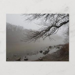 Nevelige rivier, Scioto Park, Dublin, Ohio Briefkaart