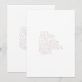 Nevelige Roos, Blozende Mahonie, Decoratief Ontwer Feestdagenkaart (Voorkant / Achterkant)