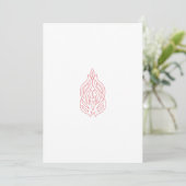 Nevelige Roos, Spoel Mahonie, Decoratief Ontwerp Feestdagenkaart (Staand voorkant)