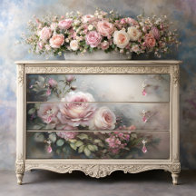 Nevelige Roze Dageraad Decoupage