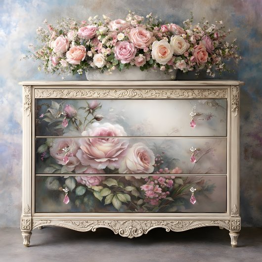 Nevelige Roze Dageraad Decoupage Tissuepapier