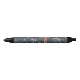 Nevelige Rustieke Blauwe & Roze Gouden Roze Glam M Zwarte Inkt Pen