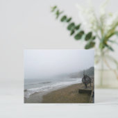 Nevelige Scarborough Beach Briefkaart (Staand voorkant)