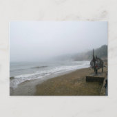 Nevelige Scarborough Beach Briefkaart (Voorkant)