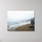 Nevelige Scarborough Beach Canvas Afdruk (Voorkant)