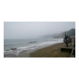 Nevelige Scarborough Beach Perfect Poster
