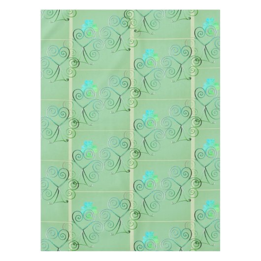 Nevelige Shamrocks Tafelkleed (Voorkant)