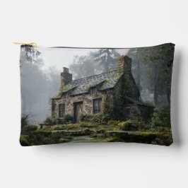 Nevelige stenen cottage bos zak etui