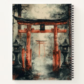Nevelige Torii-pad Waterverf Notitieboek (Achterkant)