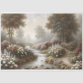 Nevelige Tuinstroom Decoupage Tissuepapier (Voorkant)