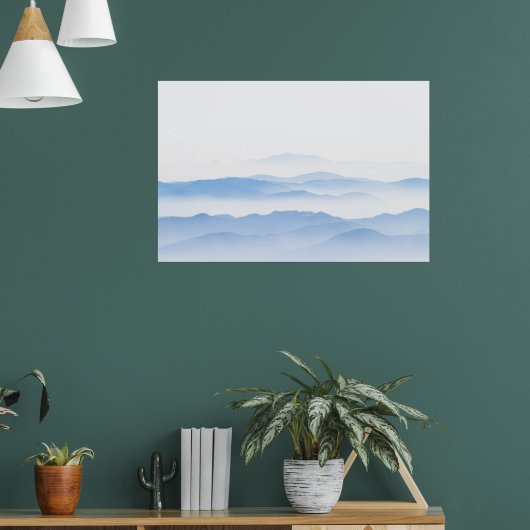 Nevelige vallei lagen poster (Woonkamer 1)