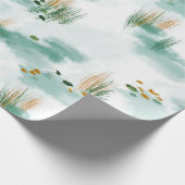 Nevelige vijver lente inpakpapier (Hoek)