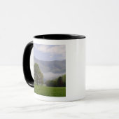 Nevelige weide en Rich Mountain, Cades Cove, Mok (Voorkant links)