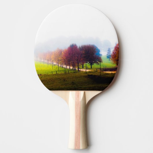 Nevelige weide in de herfst tafeltennisbatje (Voorkant)