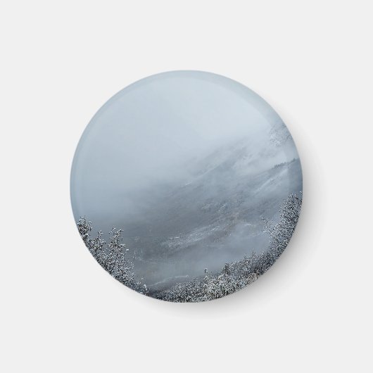 Nevelige Winterbergroute Magneet (Voorkant)