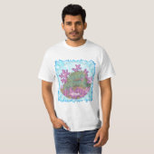 Nevelige Zee Koraal schelpen T-shirt (Voorkant volledig)