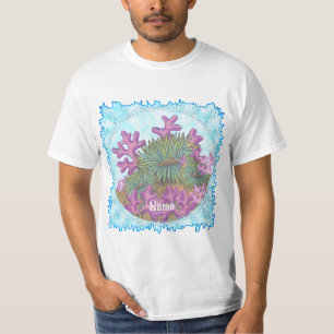 Nevelige Zee Koraal schelpen T-shirt