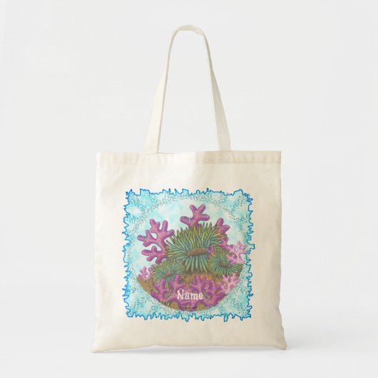 Nevelige Zee Koraal schelpen Tote Bag (Voorkant)