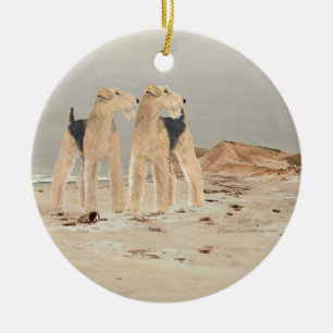 Nevelige Zeekust Keramisch Ornament