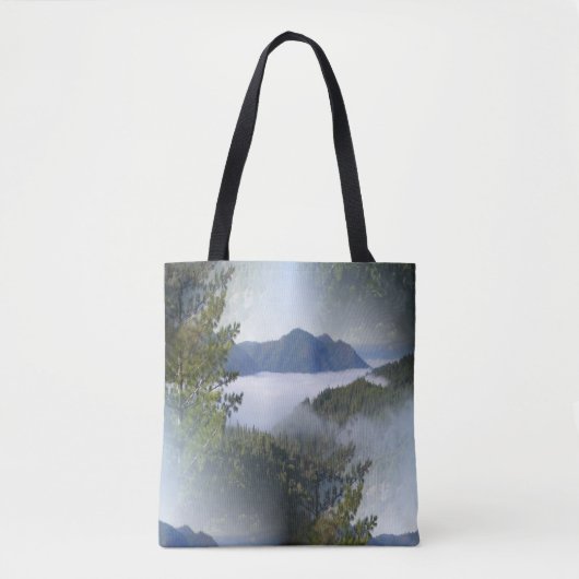 Nevelmist over de bergen... tote bag (Voorkant)
