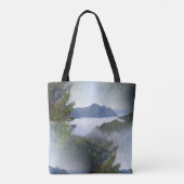 Nevelmist over de bergen... tote bag (Achterkant)