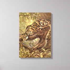Nevelpanter door CE Swan, Vintage Wilde Dieren Canvas Afdruk