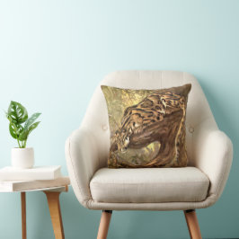 Nevelpanter door CE Swan, Vintage Wilde Dieren Kussen
