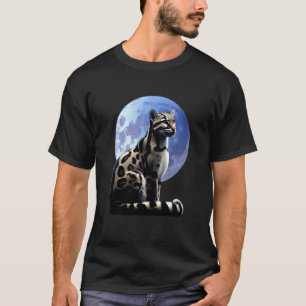 Nevelpanter Maan Grote Katachtige Wilde Dieren Kun T-shirt