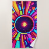 Neveluitbarsting: Kosmische Kaleidoscoop Strandlaken (Voorkant)