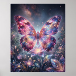Nevelvlinder Kosmische Vleugels Poster