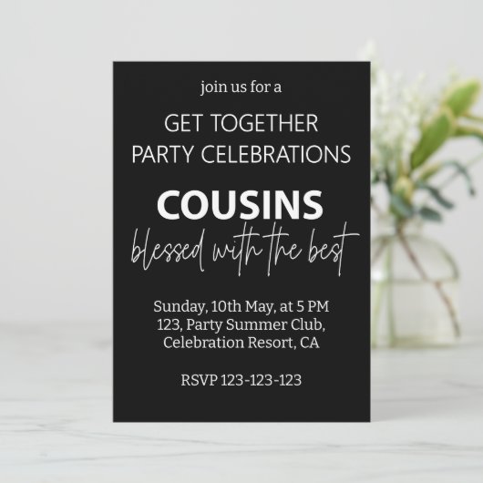 Neven gezegend met de beste familiereünie kaart (Staand voorkant)