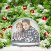 Neven houden van harten gepersonaliseerde foto sneeuwbol (Kerstmis)