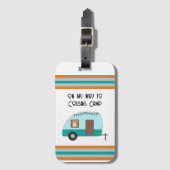 Neven Kamp Retro Camper Bagagelabel (Voorkant (verticaal))