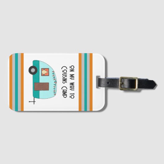 Neven Kamp Retro Camper Bagagelabel (Voorkant (horizontaal))