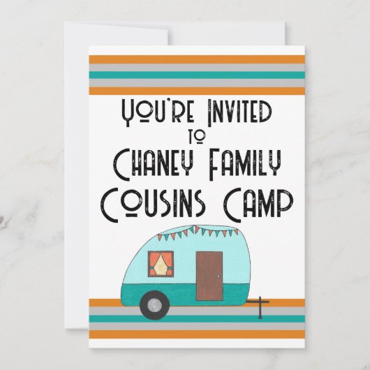 Neven Kamp Retro Camper Kaart (Voorkant)