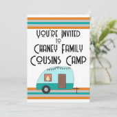 Neven Kamp Retro Camper Kaart (Staand voorkant)