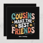Neven maken de beste vrienden broers en zussen kaart (Voorkant / Achterkant)