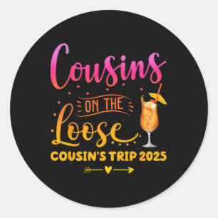 Neven Op Een Losse Pret Cruise Reis 2025 Matching Ronde Sticker