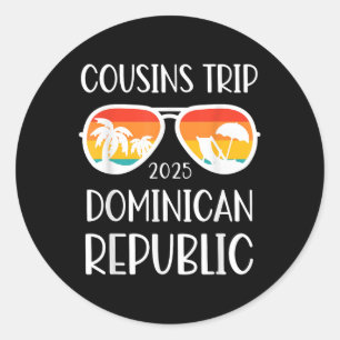 Neven reis Dominicaanse Republiek 2025 weekend fam Ronde Sticker