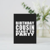 Neven: Verjaardag neef klaar voor feest Uitnodiging Briefkaart (Staand voorkant)