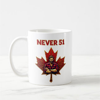 Never 51, Canada Canadese vlag esdoornblad, sterk Koffiemok
