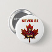 Never 51, Canada Flag Maple Leaf, Canadees Man, Ronde Button 5,7 Cm (Voorkant /achterkant)