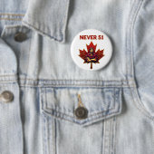 Never 51, Canada Flag Maple Leaf, Canadees Man, Ronde Button 5,7 Cm (In situ)