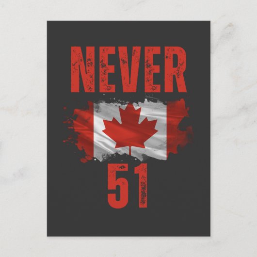 Never 51 Canada is niet te koop Briefkaart (Voorkant)