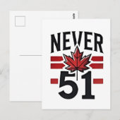 Never 51st Funny Canada is niet te koop Briefkaart (Voorkant / Achterkant)