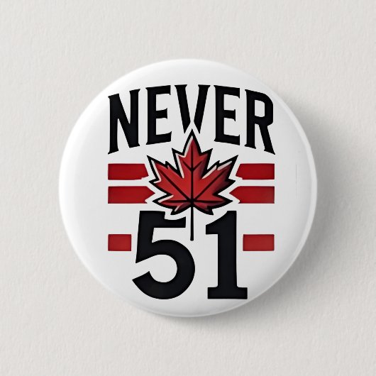 Never 51st Funny Canada is niet te koop Ronde Button 5,7 Cm (Voorkant)