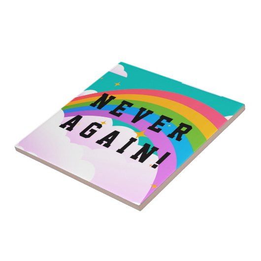 NEVER AGAIN TEGELTJE (Zijkant)
